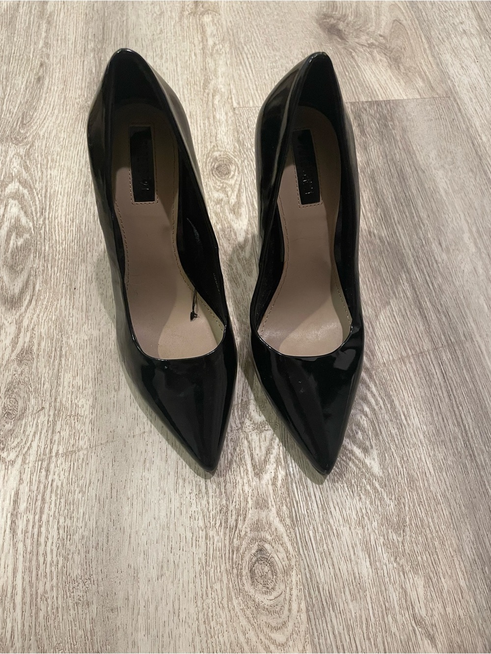 Forever 21 Black Patent Pointed Toe Heels